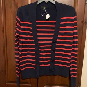 Jcrew striped cardigan